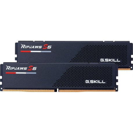 G.Skill Ripjaws S5 - DDR5 - kit - 64 GB: 2 x 32 GB - DIMM 288-pin low profile - 5600 MHz / PC5-44800 - CL36 - 1.25 V - unbuffered - non-ECC - matte black - 0