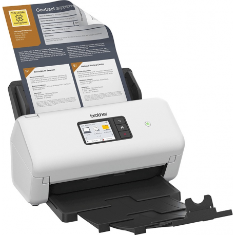 Brother ADS-4500W - Document scanner - Dual CIS - Duplex - A4 - 600 dpi x 600 dpi - up to 35 ppm (mono) / up to 35 ppm (colour) - ADF (60 sheets) - up to 5250 scans per day - USB 3.0, Gigabit LAN, Wi-Fi(n), USB 2.0 (Host) - 3