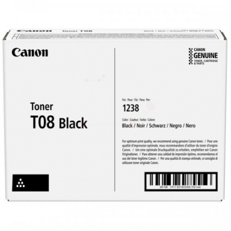 Canon T08 - Black - original - toner cartridge - for i-SENSYS X 1238i, X 1238iF, X 1238p, X 1238Pr - 0