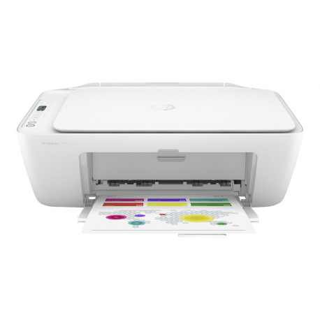 HP Deskjet 2710e All-in-One - Multifunction printer - colour - ink-jet - 216 x 297 mm (original) - A4 / Legal (media) - up to 6 ppm (copying) - up to 7.5 ppm (printing) - 60 sheets - USB 2.0, Bluetooth, Wi-Fi(n) - white - HP Instant Ink eligible - 3