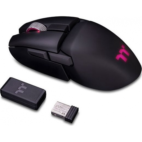 Thermaltake Argent M5 - Mouse - right and left-handed - optical - 8 buttons - wireless - 2.4 GHz, Bluetooth 5.0 - black - 1