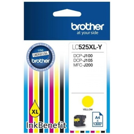 Brother LC529XL-Y - Super High Yield - yellow - original - ink cartridge - for Brother DCP-J100, DCP-J105, DCP-J200 - 0