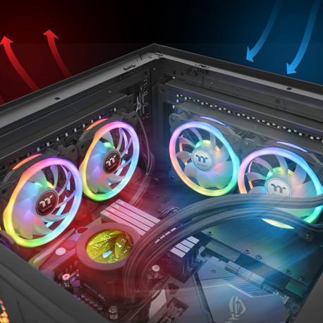 Thermaltake SWAFAN 12 RGB - Case fan - 120 mm (pack of 3) - 3