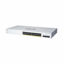 Cisco Business 220 Series CBS220-24FP-4G - Switch - smart - 24 x 10/100/1000 (PoE+) + 4 x Gigabit SFP (uplink) - rack-mountable - PoE+ (382 W)