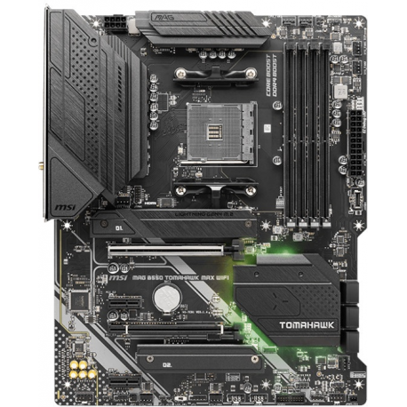 MSI MAG B550 TOMAHAWK MAX WIFI - Motherboard - ATX - Socket AM4 - AMD B550 Chipset - USB 3.2 Gen 1, USB 3.2 Gen 2, USB-C 3.2 Gen2, USB-C 3.2 Gen 1 - 2.5 Gigabit LAN, Wi-Fi 6, Bluetooth - onboard graphics (CPU required) - HD Audio (8-channel) - 1
