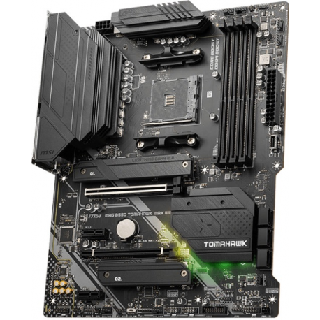 MSI MAG B550 TOMAHAWK MAX WIFI - Motherboard - ATX - Socket AM4 - AMD B550 Chipset - USB 3.2 Gen 1, USB 3.2 Gen 2, USB-C 3.2 Gen2, USB-C 3.2 Gen 1 - 2.5 Gigabit LAN, Wi-Fi 6, Bluetooth - onboard graphics (CPU required) - HD Audio (8-channel) - 2