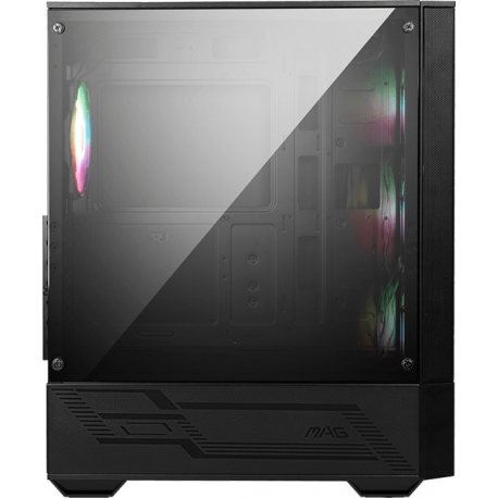 MSI MAG FORGE 112R - Mid tower - ATX - windowed side panel (tempered glass) - no power supply (ATX) - USB / Audio - 3