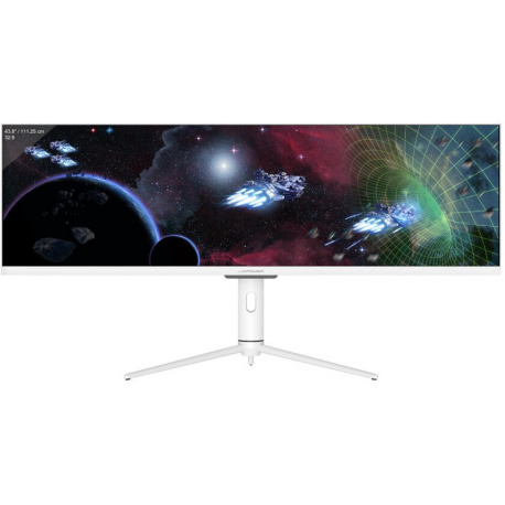 LC Power LC-M44-DFHD-120 - LED monitor - 44" (43.8" viewable) - 3840 x 1080 DFHD @ 120 Hz - 400 cd / m² - 1000:1 - DisplayHDR 600 - 1 ms - 2xHDMI, DisplayPort, USB-C - white - 0