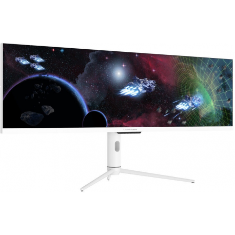 LC Power LC-M44-DFHD-120 - LED monitor - 44" (43.8" viewable) - 3840 x 1080 DFHD @ 120 Hz - 400 cd / m² - 1000:1 - DisplayHDR 600 - 1 ms - 2xHDMI, DisplayPort, USB-C - white - 1
