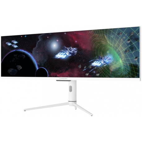 LC Power LC-M44-DFHD-120 - LED monitor - 44" (43.8" viewable) - 3840 x 1080 DFHD @ 120 Hz - 400 cd / m² - 1000:1 - DisplayHDR 600 - 1 ms - 2xHDMI, DisplayPort, USB-C - white - 2