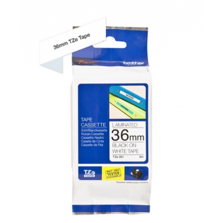 Brother TZe-261 - Black on white - Roll (3.6 cm x 8 m) 1 cassette(s) laminated tape (pack of 20) - for P-Touch PT-3600, 530, 550, 9200, 9400, 9500, 9600, 9700, 9800, D800, E800, P900, P950 - 1
