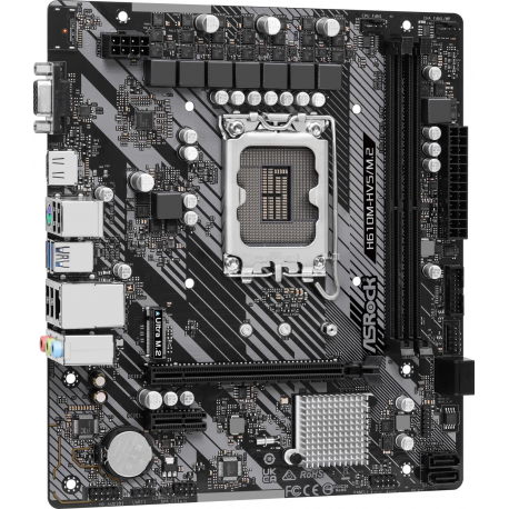 ASRock H610M-HVS / M.2 - 2.0 - motherboard - micro ATX - LGA1700 Socket - H610 Chipset - USB 3.2 Gen 1 - Gigabit LAN - onboard graphics (CPU required) - HD Audio (8-channel) - 1