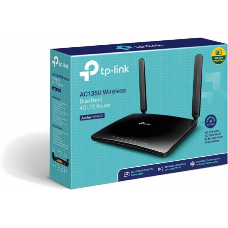 TP-Link Archer MR400 v3 - Wireless router - WWAN - Wi-Fi 5 - Dual Band - 3