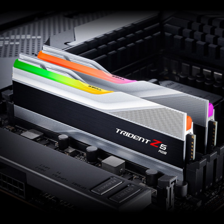 G.Skill Trident Z5 RGB - DDR5 - kit - 64 GB: 2 x 32 GB - DIMM 288-pin - 6400 MHz / PC5-51200 - CL32 - 1.4 V - unbuffered - non-ECC - metallic silver - 1