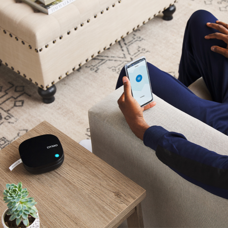 DYMO LetraTag 200B - Label printer - direct thermal - Roll (1.2 cm x 4 m) - 200 dpi - up to 7 mm / sec - Bluetooth - cutter - black - 4