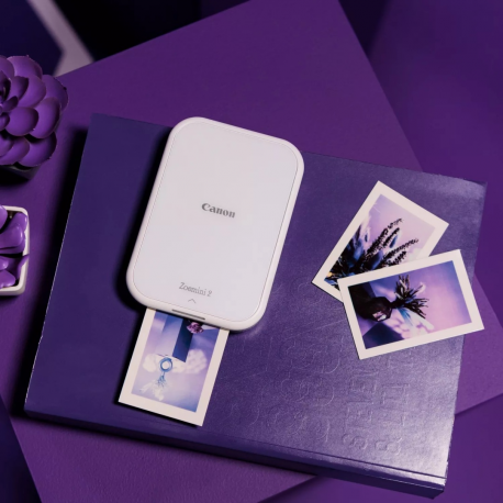 Canon Zoemini 2 - Printer - colour - zink - 50.8 x 76.2 mm - 313 x 500 dpi - up to 0.83 min/page (mono) / up to 0.83 min/page (colour) - capacity: 10 sheets - Bluetooth 5.0 - white - 4