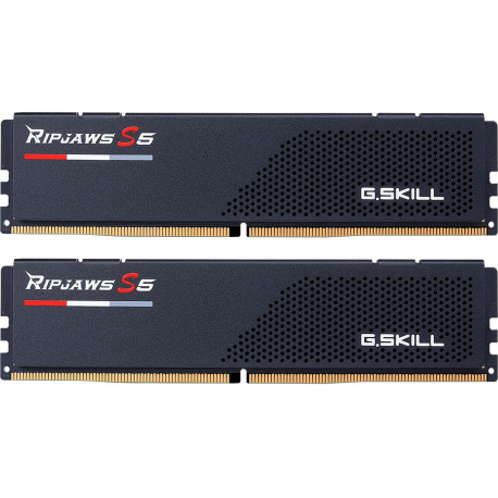 G.Skill Ripjaws S5 - DDR5 - kit - 64 GB: 2 x 32 GB - DIMM 288-pin low profile - 6000 MHz / PC5-48000 - CL32 - 1.4 V - unbuffered - non-ECC - matte black - 0