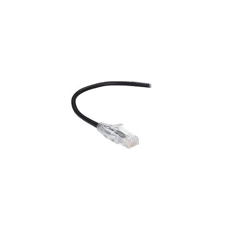 Black Box Slim-Net 28 AWG - Patch cable - RJ-45 (M) to RJ-45 (M) - 3 m - UTP - CAT 6 - booted, molded, stranded - black - 0