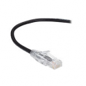 Black Box Slim-Net 28 AWG - Patch cable - RJ-45 (M) to RJ-45 (M) - 3 m - UTP - CAT 6 - booted, molded, stranded - black