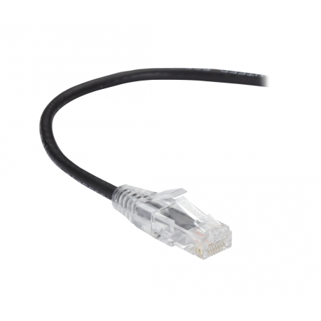 Black Box Slim-Net - Patch cable - RJ-45 (M) to RJ-45 (M) - 4.57 m - UTP - CAT 6 - booted, molded, stranded - black - 0
