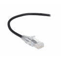Black Box Slim-Net - Patch cable - RJ-45 (M) to RJ-45 (M) - 4.57 m - UTP - CAT 6 - booted, molded, stranded - black