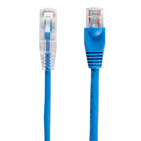 Black Box Slim-Net - Patch cable - RJ-45 (M) to RJ-45 (M) - 91.4 cm - UTP - CAT 6 - booted, molded, stranded - blue - 1
