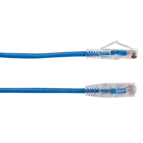 Black Box Slim-Net - Patch cable - RJ-45 (M) to RJ-45 (M) - 91.4 cm - UTP - CAT 6 - booted, molded, stranded - blue - 2