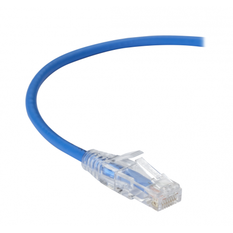 Black Box Slim-Net - Patch cable - RJ-45 (M) to RJ-45 (M) - 3.65 m - UTP - CAT 6 - booted, molded, stranded - blue - 0