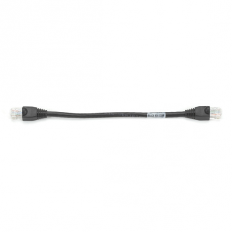 Black Box SpaceGAIN Reduced-Length - Patch cable - RJ-45 (M) to RJ-45 (M) - 22.9 cm - CAT 6 - stranded - black - 0