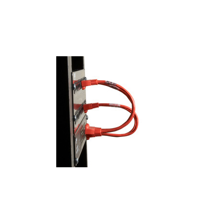 Black Box SpaceGAIN Reduced-Length - Patch cable - RJ-45 (M) to RJ-45 (M) - 22.9 cm - CAT 6 - stranded - black - 2