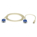 Black Box ServSwitch Server Cable - Keyboard  /  video  /  mouse (KVM) cable - HD-15 (VGA) (M) to USB, HD-15 (VGA) (M) - 3 m - for P / N: KV9104A, KV9108A, KV9116A, KV9204A, KV9208A, KV9216A, KV9404A, KV9408A, KV9416A