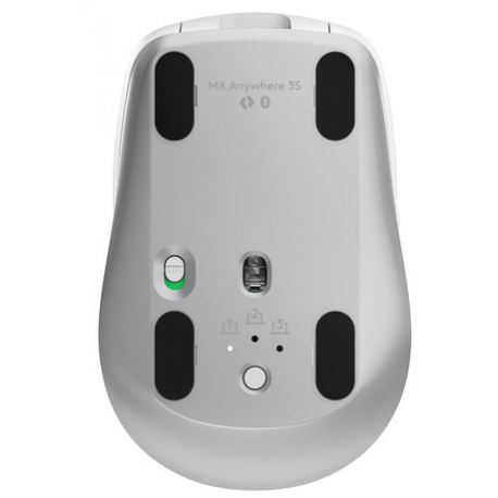 Logitech MX Anywhere 3S for Business - Mouse - right-handed - optical - 6 buttons - wireless - Bluetooth - Logitech Logi Bolt USB receiver - pale grey - 5