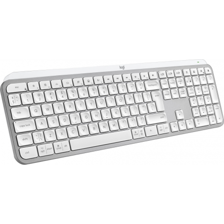 Logitech MX Keys S - Keyboard - backlit - wireless - Bluetooth LE - QWERTY - US English - key switch: Scissor-Key - pale grey - 0