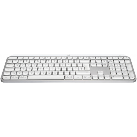 Logitech MX Keys S - Keyboard - backlit - wireless - Bluetooth LE - QWERTY - US English - key switch: Scissor-Key - pale grey - 1