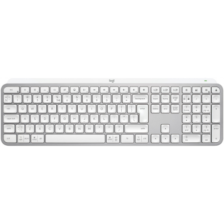 Logitech MX Keys S - Keyboard - backlit - wireless - Bluetooth LE - QWERTY - US English - key switch: Scissor-Key - pale grey - 2