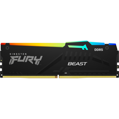 Kingston FURY Beast - DDR5 - kit - 128 GB: 4 x 32 GB - DIMM 288-pin - 5200 MHz  /  PC5-41600 - CL40 - 1.25 V - on-die ECC - 2