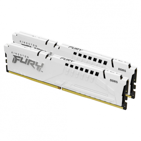 Kingston FURY Beast - DDR5 - kit - 64 GB: 2 x 32 GB - DIMM 288-pin - 5200 MHz  /  PC5-41600 - CL40 - 1.25 V - unbuffered - on-die ECC - white - 1