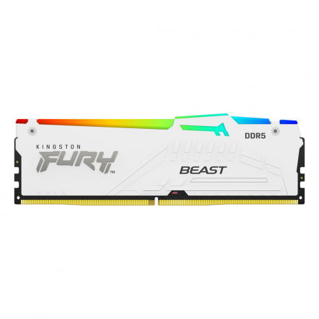 Kingston FURY Beast RGB - DDR5 - kit - 64 GB: 2 x 32 GB - DIMM 288-pin - 5200 MHz / PC5-41600 - CL40 - 1.25 V - unbuffered - on-die ECC - white - 0