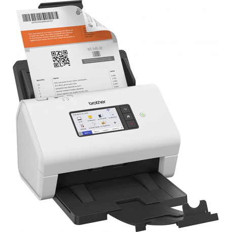 Brother ADS-4900W - Document scanner - Dual CIS - Duplex - A4 - 600 dpi x 600 dpi - up to 60 ppm (mono) / up to 60 ppm (colour) - ADF (100 sheets) - up to 9000 scans per day - USB 3.0, LAN, Wi-Fi(n), USB 2.0 (Host) - 3