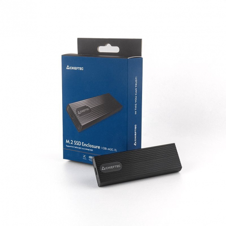 Chieftec CEB-M2C-TLE - Storage enclosure - M.2 - M.2 NVMe Card - USB 3.2 (Gen 2) - black - 5