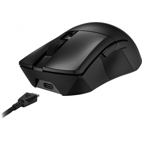 ASUS ROG Gladius III Wireless AimPoint - Mouse - right-handed - optical - 6 buttons - wireless, wired - USB, 2.4 GHz, Bluetooth 5.1 LE - black - 1