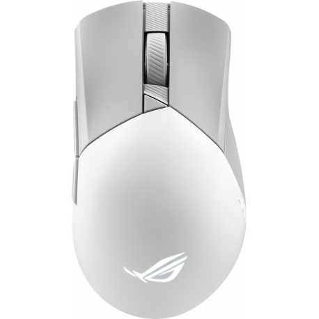 ASUS ROG Gladius III Wireless AimPoint - Mouse - right-handed - optical - 6 buttons - wireless, wired - USB, 2.4 GHz, Bluetooth 5.1 LE - moonlight white - 0