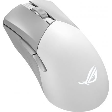 ASUS ROG Gladius III Wireless AimPoint - Mouse - right-handed - optical - 6 buttons - wireless, wired - USB, 2.4 GHz, Bluetooth 5.1 LE - moonlight white - 1