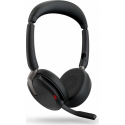 Jabra Evolve2 65 Flex MS Stereo - Headset - on-ear - Bluetooth - wireless - active noise cancelling - USB-C - black - Certified for Microsoft Teams