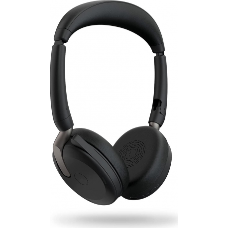 Jabra Evolve2 65 Flex MS Stereo - Headset - on-ear - Bluetooth - wireless - active noise cancelling - USB-C - black - Certified for Microsoft Teams - 2