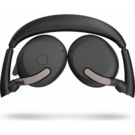 Jabra Evolve2 65 Flex MS Stereo - Headset - on-ear - Bluetooth - wireless - active noise cancelling - USB-C - black - Certified for Microsoft Teams - 5