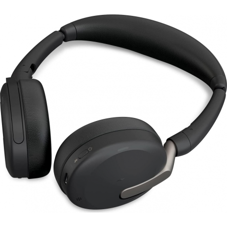 Jabra Evolve2 65 Flex MS Stereo - Headset - on-ear - Bluetooth - wireless - active noise cancelling - USB-C - black - Certified for Microsoft Teams - 6