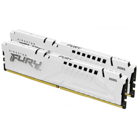 Kingston FURY Beast - DDR5 - kit - 64 GB: 2 x 32 GB - DIMM 288-pin - 5600 MHz  /  PC5-44800 - CL36 - 1.25 V - unbuffered - on-die ECC - white - 0