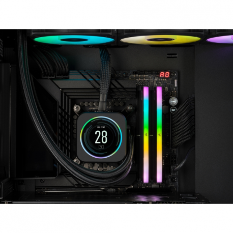 CORSAIR Vengeance RGB - DDR5 - kit - 32 GB: 2 x 16 GB - DIMM 288-pin - 6200 MHz / PC5-49600 - CL36 - 1.4 V - unbuffered - black - 1