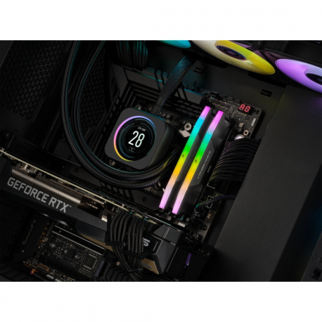 CORSAIR Vengeance RGB - DDR5 - kit - 32 GB: 2 x 16 GB - DIMM 288-pin - 6200 MHz / PC5-49600 - CL36 - 1.4 V - unbuffered - black - 2